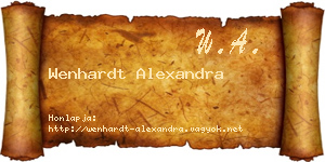 Wenhardt Alexandra névjegykártya